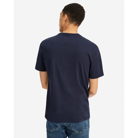 Everlane Mens The Organic Cotton Crew Slim Fit Deep Navy Blue S - Picture 2 of 7